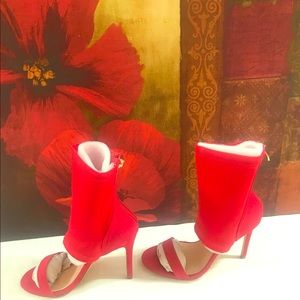 Open Toe Red Stilettos